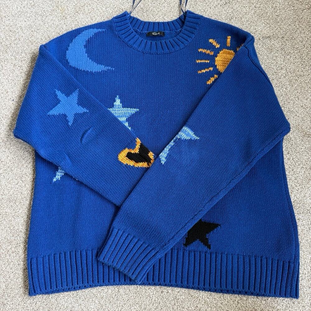 Rails Zoey Celestial Galaxy Cobalt Blue Sweater Sz S